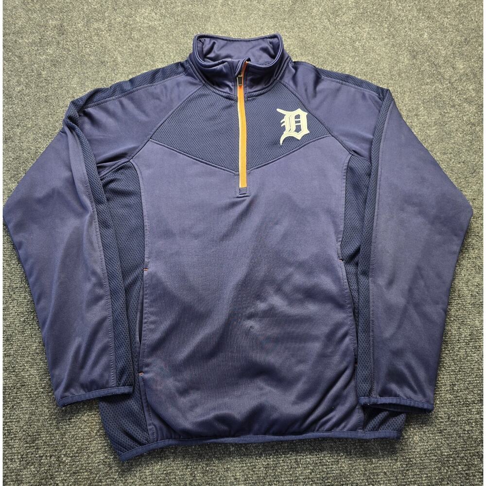 Detroit Tigers MLB Genuine Merchandise Navy Blue 1/4 Zip Pullover Small